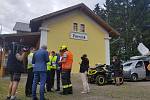 Nádraží v Perninku, kam hasiči přenášeli zraněné z vlaků