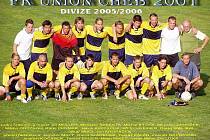 Mužstvo Unionu Cheb vybojovalo v roce 2006 postup z divize do ČFL