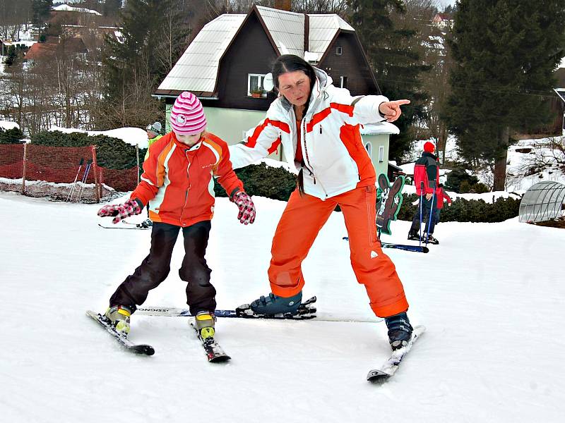 Začátek jarních prázdnin v bublavském skicentru.