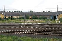 Bývalé železniční depo Sokolov.
