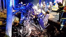Vážná dopravní nehoda se stala v pondělí krátce po půlnoci u Sudoměřic u Bechyně v části obce Bežerovice.