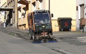 Zametací auta vyjela do táborských ulic.