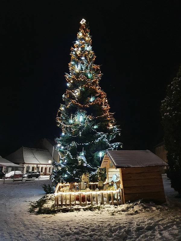 Vánoční strom v Jistebnici.