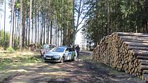 Lesní porost hořel ve středu 8. dubna mezi obcemi Myslkovice a Brandlín na Táborsku.