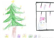 PLNO DÁREČKŮ. Takto vypadají Vánoce v rodině Alice Janů z Mladé Vožice. Autorce obrázku je osm let. 