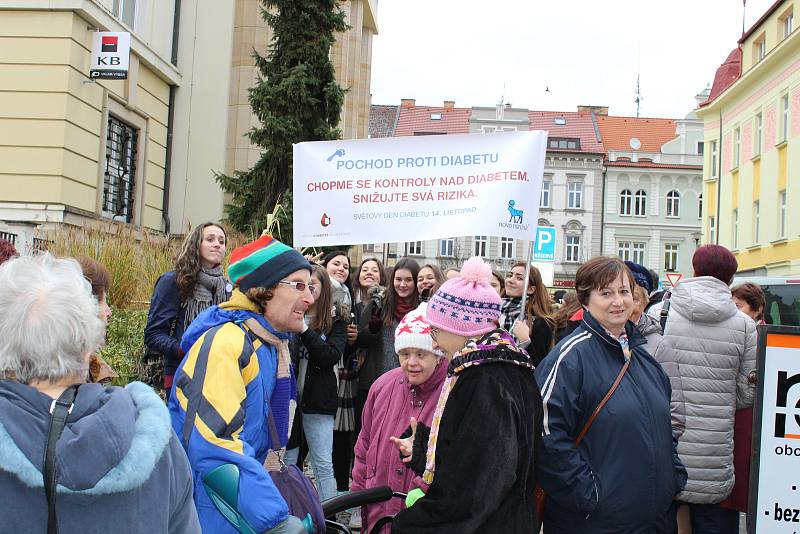 Táborská pobočka svazu diabetiků zorganizovala pochod městem.