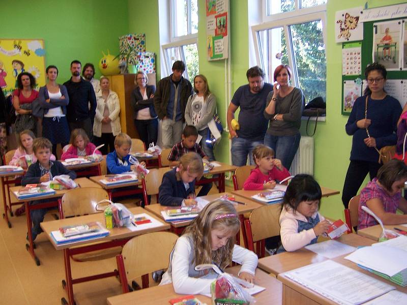 První školní den v ZŠ Mladá Vožice.