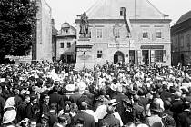Zpráva o vyhlášení Československé republiky se do Tábora dostala 28. října zhruba kolem poledne díky telegrafu.