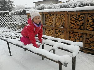 Sněhová nadílka přinesla radost i do Sezimova Ústí.