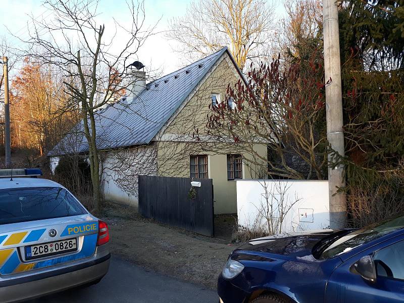 Pohled na rodinný dům na Soběslavsku, kde se stal násilný čin.
