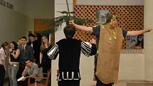 Studetni z veselské ekologické školy zahráli v maďarském Tokaji divadelní hru o Krčínovi.