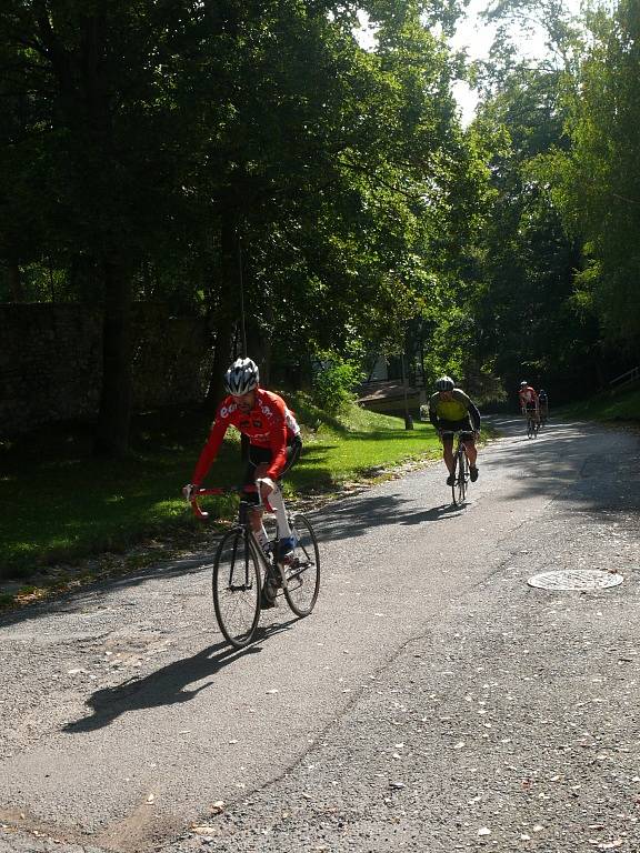 Závodu do vrchu se v Bechyni zúčastnilo osm cyklistů 