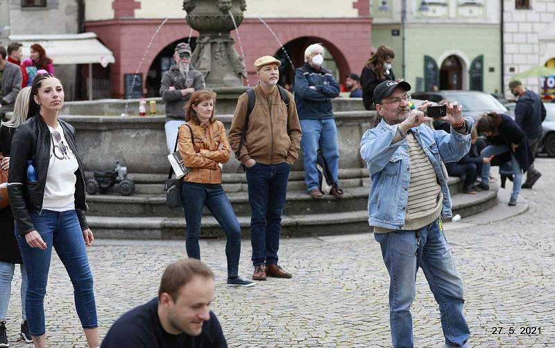 V Táboře lidé demonstrovali proti ovlivňování justice a na podporu veřejnoprávních médií.