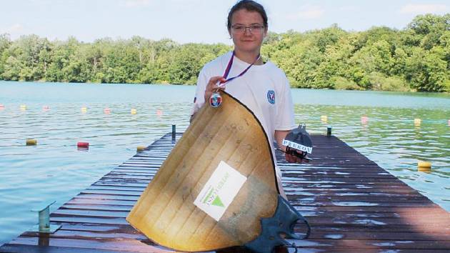 Táborská ploutvařka Klára Mazalová.