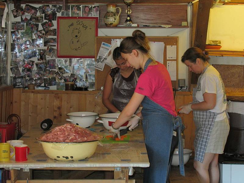 Letní Tábor v Borovanech Balloon club navštívily ve čtvrtek 13. srpna ředitelka českobudějovické hygieny Květoslava Kotrbová a hygieničky Marie Nosková a Romana Fürstová. Táborové zařízení nad Borovanským mlýnem absolvovalo důkladnou kontrolu bez poskvrny