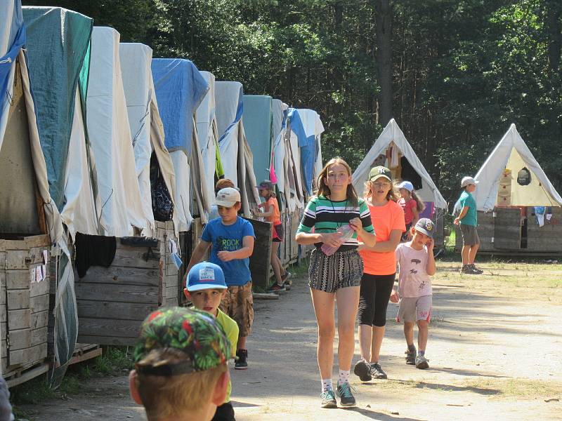 Letní Tábor v Borovanech Balloon club navštívily ve čtvrtek 13. srpna ředitelka českobudějovické hygieny Květoslava Kotrbová a hygieničky Marie Nosková a Romana Fürstová. Táborové zařízení nad Borovanským mlýnem absolvovalo důkladnou kontrolu bez poskvrny