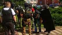 Zásah policistů po incidentu v Sezimově Ústí.