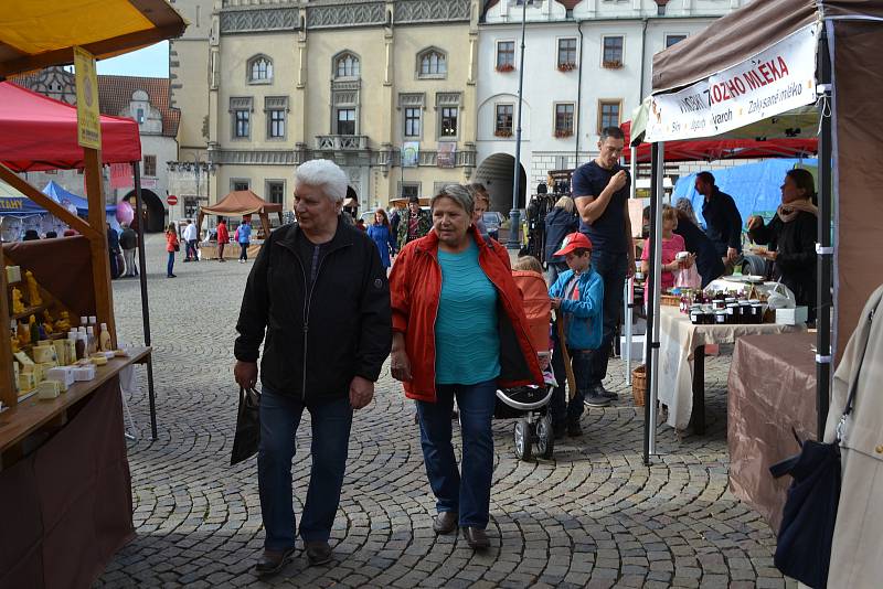Sobotní Havelský trh na táborském Žižkově náměstí.