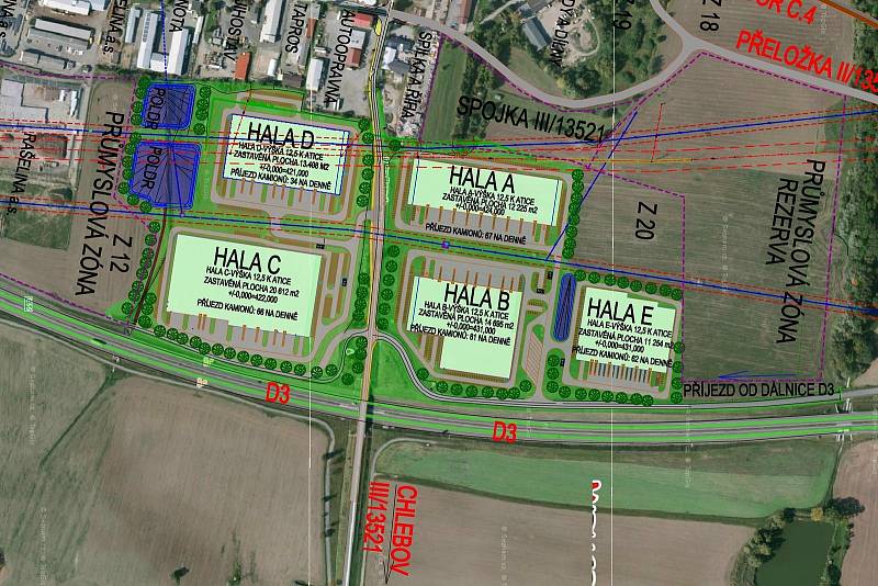 Jednání soběslavský zastupitelů a prezentace přepracovaného projektu průmyslové zóny.