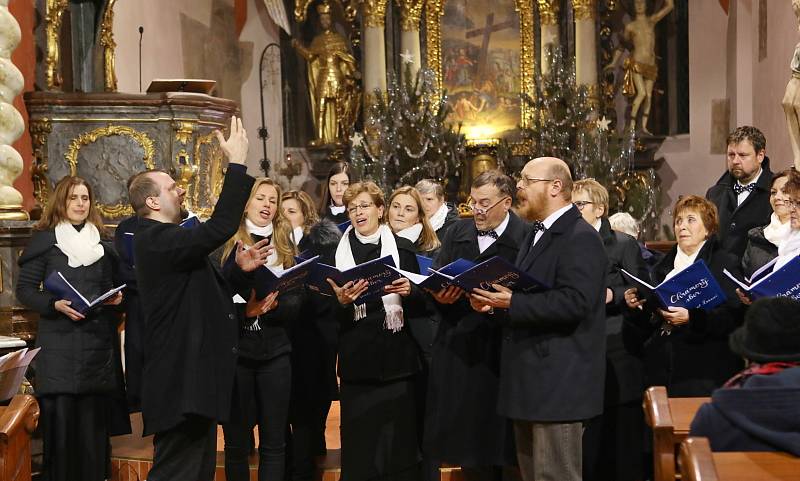 Malý vánoční koncert veselského Chrámového sboru se konal v sobotu 25. prosince v kostele Povýšení sv. kříže ve Veselí nad Lužnicí.