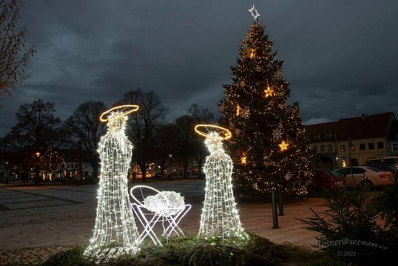 Vánoční strom v Soběslavi.