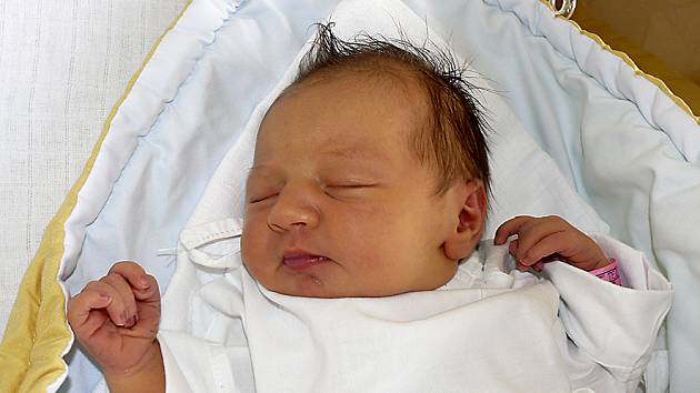 TEREZA LOSKOTOVÁ Z TÁBORA. Narodila se 5. srpna ve 3.48 hodin. Její váha byla 3420 g, měřila 48 cm a doma na ni čekají tří bráškové.