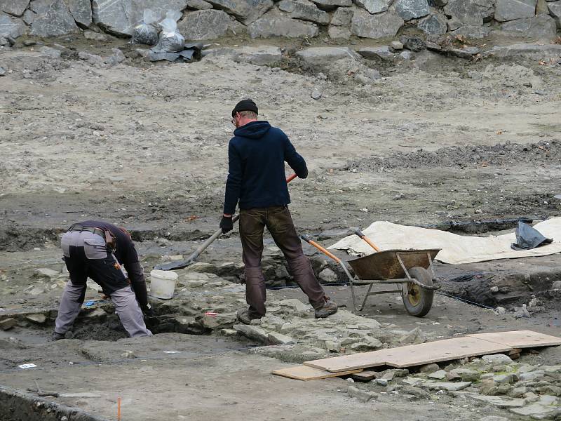 Tým archeologů Husitského muzea v Táboře na dně Farského rybníka v Plané nad Lužnicí pracuje již od srpna.