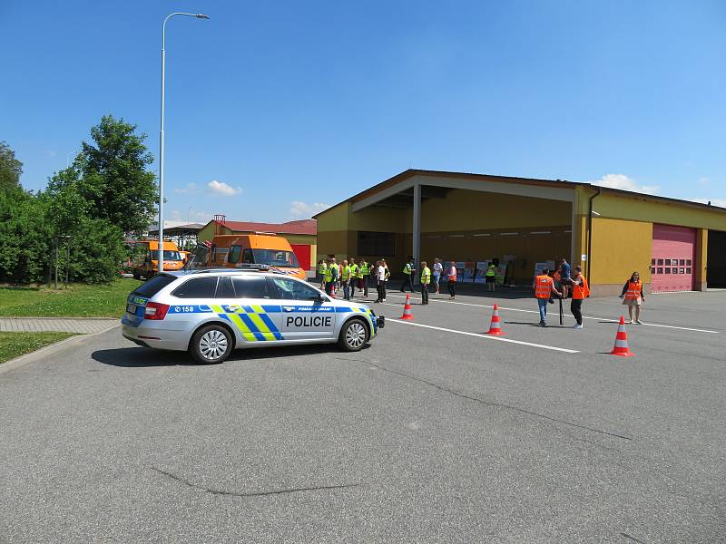 Společná akce Ředitelství silnic a dálnic (ŘSD) a dopravní policie v Chotovinách na Táborsku.