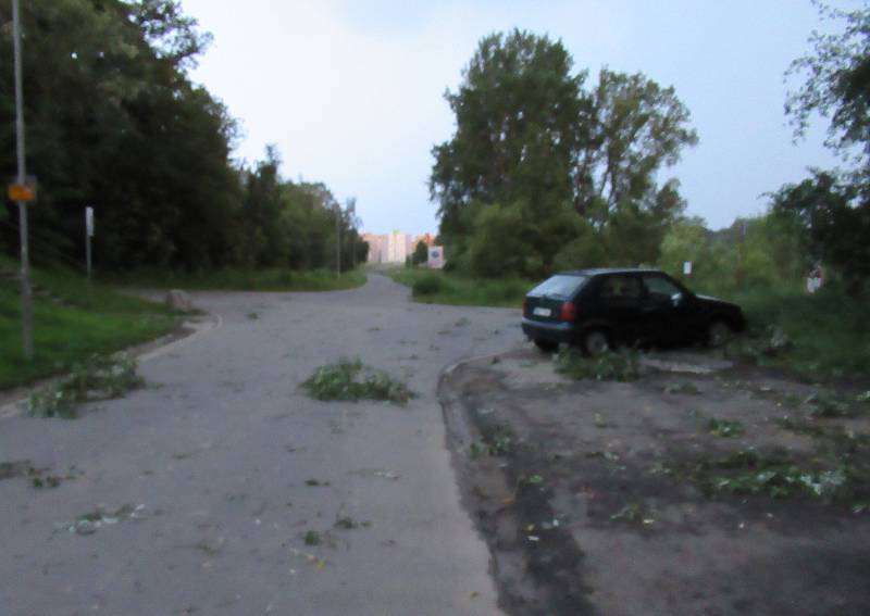 Na operačním středisku kolem 20. hodiny evidovali asi desítku událostí způsobených deštěm jenom v centru města Tábora.