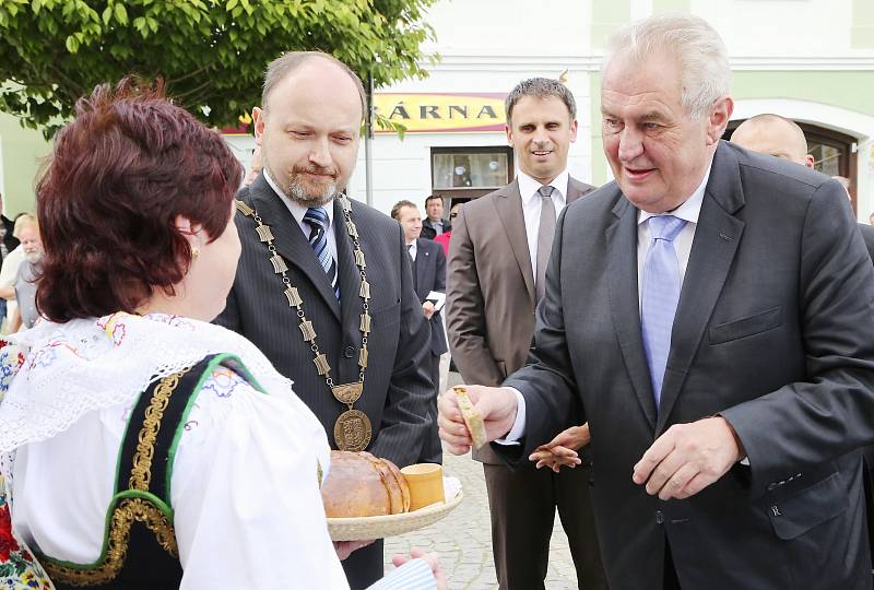 Prezident Miloš Zeman navštívil 1. června Veselí nad Lužnicí