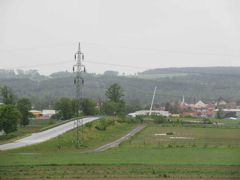 Lokalita mezi Soběslaví a Chlebovem, kde má vyrůst průmyslový park.
