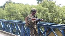 Výcvik ženistů teritoriálních sil vyvrcholil průzkumem a zabezpečením mostu.