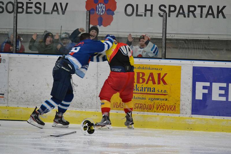 Nedělní utkání Soběslavi a Radomyšle skončilo vítězstvím domácího Spartaku v poměru 8:3.