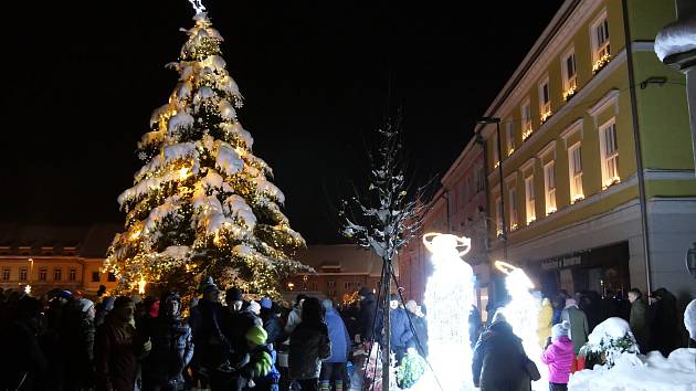 Rozsvěcení vánočního stromu v Soběslavi.