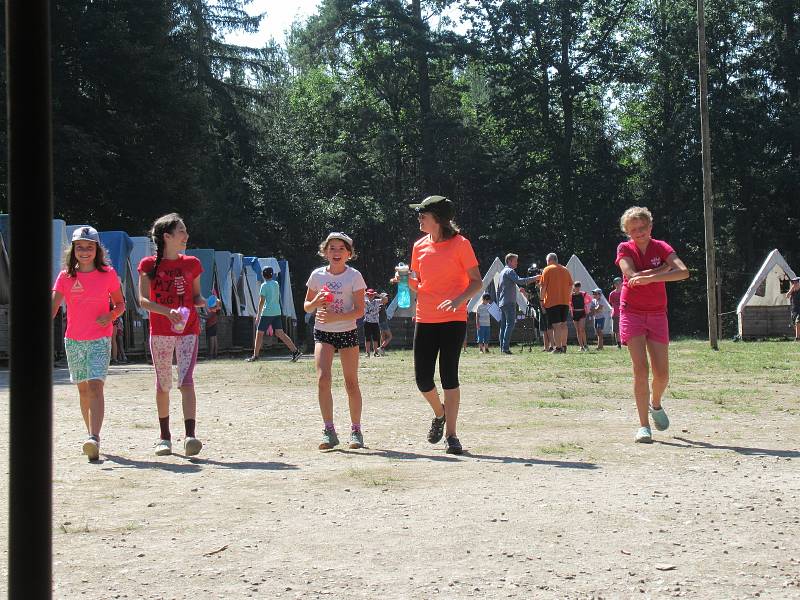 Letní Tábor v Borovanech Balloon club navštívily ve čtvrtek 13. srpna ředitelka českobudějovické hygieny Květoslava Kotrbová a hygieničky Marie Nosková a Romana Fürstová. Táborové zařízení nad Borovanským mlýnem absolvovalo důkladnou kontrolu bez poskvrny