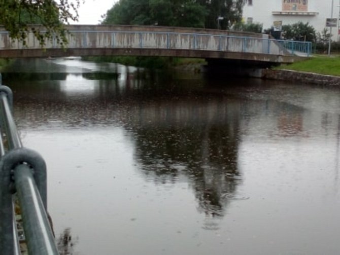 Aktuální stav řek Nežárky a Lužnice ve Veselí nad Lužnicí.