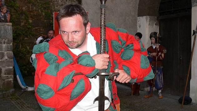 Vystoupení táborských šermířů ze skupiny Zikmunda Wintera.