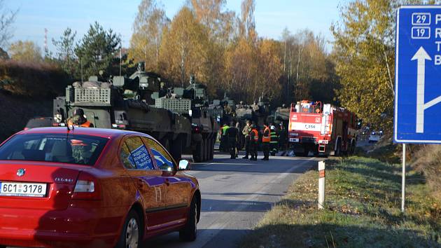 V Táboře u mostu přes Jordán došlo 4. 11. 2016 k dopravní nehodě vojenské techniky.