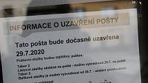 Pošta v Mladé Vožici zavřela kvůli koronaviru u své doručovatelky.