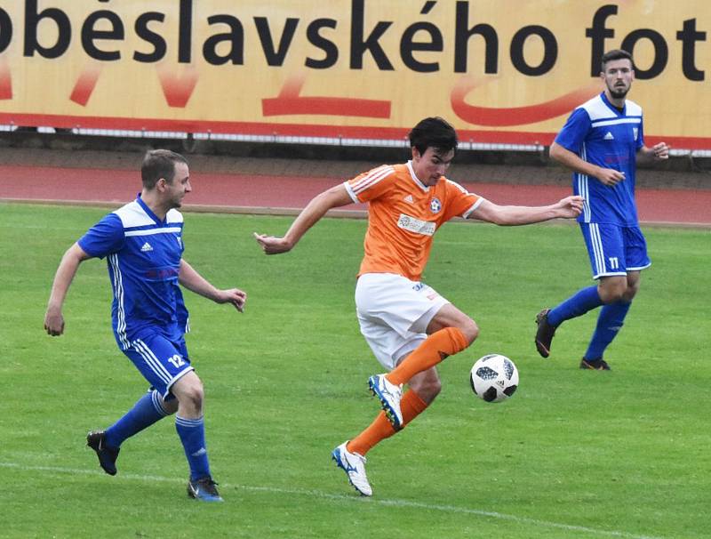 Fotbalisté Soběslavi rozdrtili nováčka z Katovic 6:1.