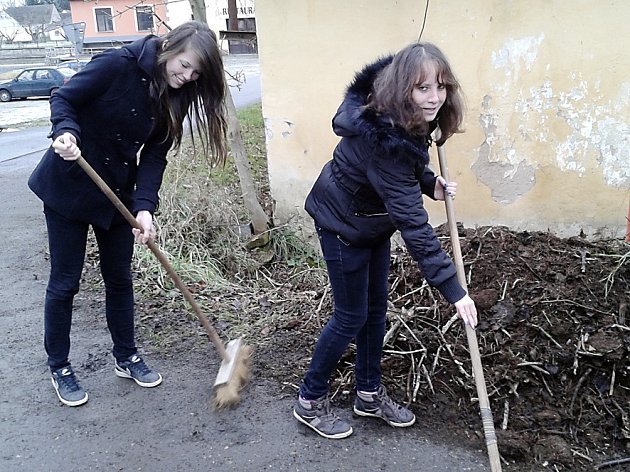 Oprava čapího hnízda v Dráchově.