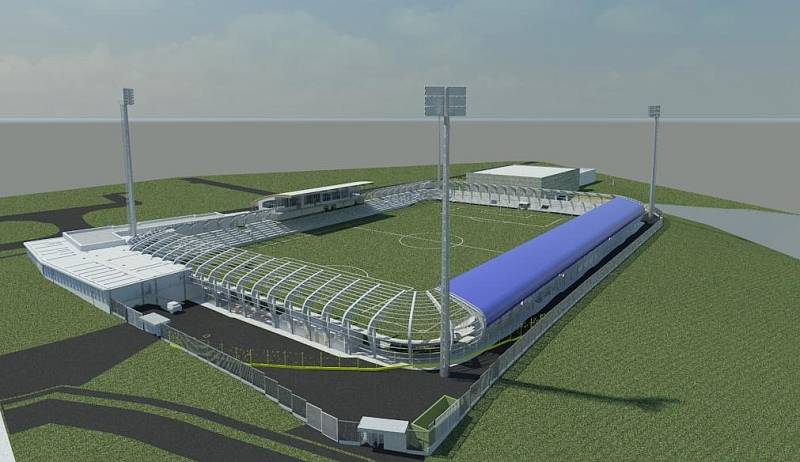 Tak by měl vypadat nový fotbalový stadion v Táboře.