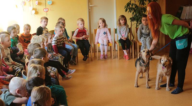 Děti přišli navštívit čtyřnozí přátelé