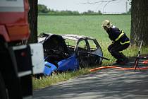Před Ctiboří došlo k vážné dopravní nehodě osobního vozidla.
