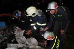 Dvanáct hasičských sborů dobrovolných hasičů v sobotu večer zápolilo na starosedlecké louce v nočním požárním útoku.