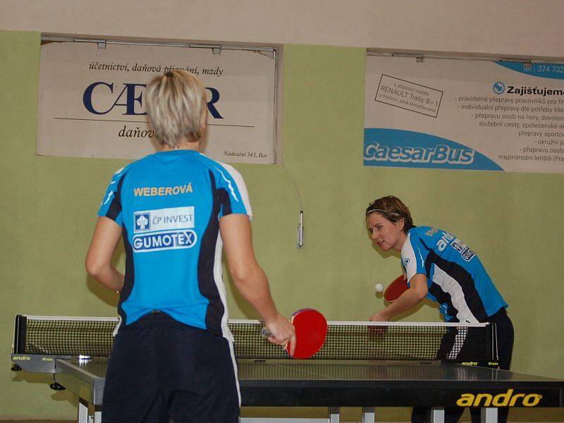 Stolní tenis – extraliga žen: S. Bor TeVo Caesar – MSK Břeclav Gumotex 0:10 