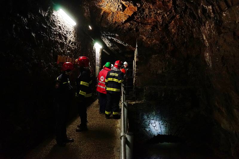 V prostorách Hornického skanzenu se uskutečnilo hasičské cvičení.