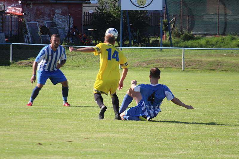 FK Staňkov (modrobílé dresy) - Baník Stříbro 0:7 (0:2)