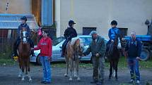 Pony farma z Kladrub pořádala Hubertskou jízdu.