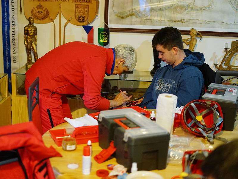 V prostorách Hornického skanzenu se uskutečnilo hasičské cvičení.